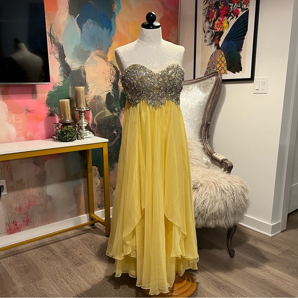 Sherri Hill Embellished Silk Gown sz2